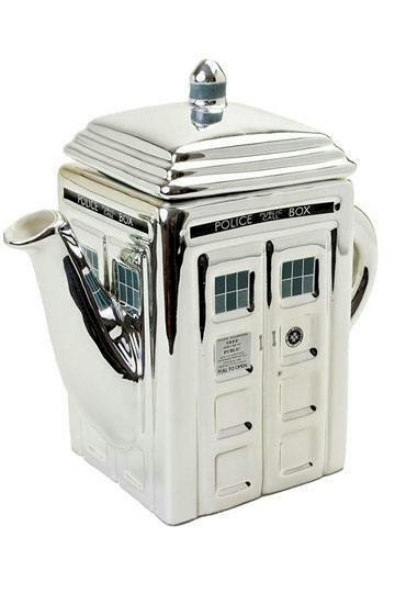 Doctor Who Tardis Silver 50th Anniversary Teapot
